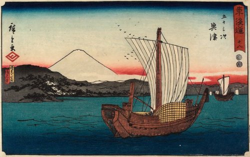 mia-japanese-korean:No.18 Okitsu, Utagawa Hiroshige, 1847-1852, Minneapolis Institute of Art: Japane