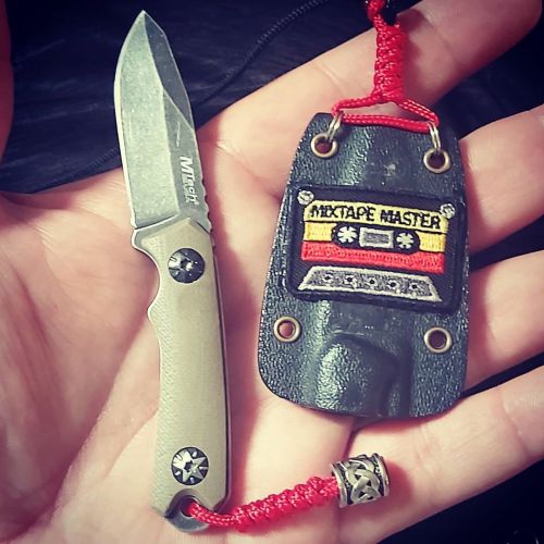 My #edc #neckknife earned its patch lol the #mixtapemasterLol. #mtechknives #mtechusaknives #mtech #