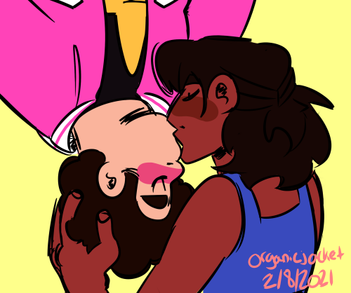 (insert funny caption about steven and connie reenacting that spiderman kiss here)