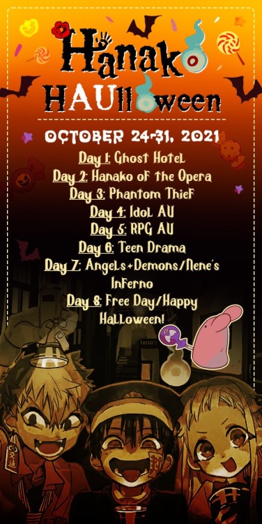 wingsonghalo: Hello, tumblr! I am very excited to announce Hanako HAUlloween! I’ve been kicking this