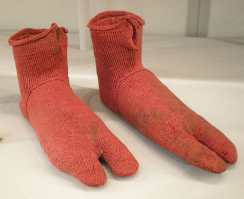 luv2laff:historyarchaeologyartefacts:Socks from Ancient Egypt, ca. 250 - 420 A.D, Egypt, [960 x 860]