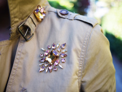 honestly-wtf:  DIY Jeweled Trenchcoat | HonestlyWTF