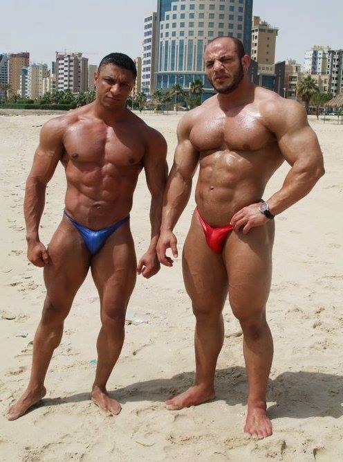 I can only dream about seeing these two handsome, sexy, muscular looking men on the beach. 