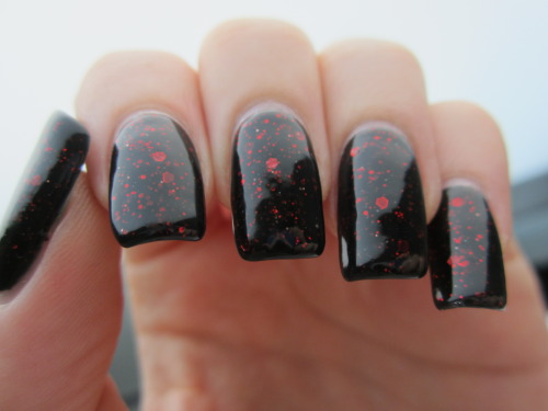 Indoor picture of a frankenpolish that I made. It’s quite similar to Deborah Lippmann Rub