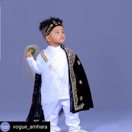 Little Prince doing His Thing @vogue_amhara Get inspiration for any occasion on the #AfriqOkin app, 