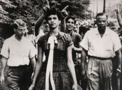 adirtylilsecret:  quads-for-the-gods:  bellecs:  winningthebattleloosingthewar:  On the morning of September 4, 1957, fifteen-year-old Dorothy Counts set out on a harrowing path toward Harding High, where-as the first African American to attend the all-wh