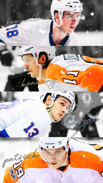 art-and-the-hockeys: wallpapers • mat barzal, anthony beauvillier, travis konecny, & nolan patri