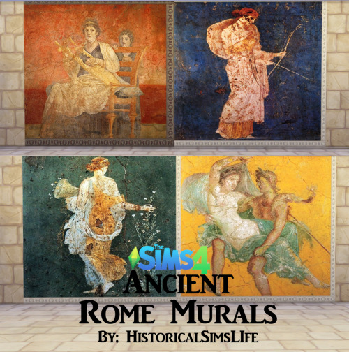 4 Mural Wallpapers for the Ancient Rome & The Early Civilization Stage of the History ChallengeAlthough I’m not doing ancient Greece or Rome in my history challenge I’m currently building a villa in those styles which needed some more frescoes so I...