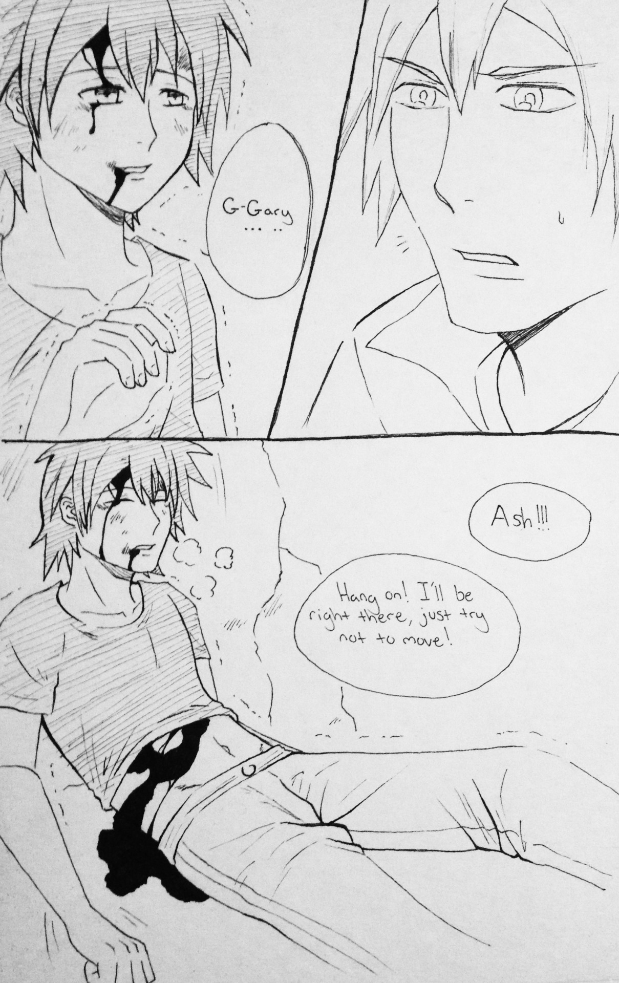 violetninetales:  A palletshipping doodle I mostly wanted to hurt Ash and have a