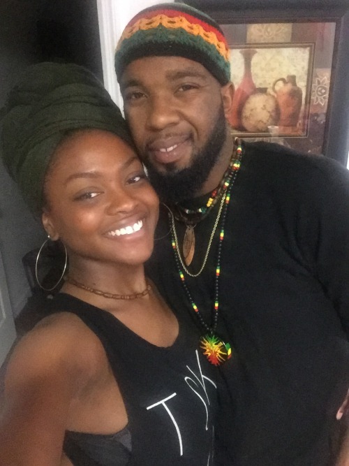 slimmclassy23:  My King and I (mostly me)  #BlackOut #melaninpoppin #melanin 