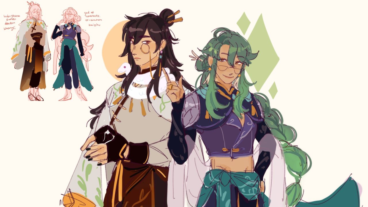 🐍🔶 — a modern au i had... baizhu is a clinic owner and...
