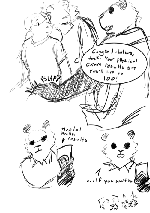 nocturneneko: Legosi takes Jack to Gouhin’ clinic for an examination Good News And Bad NewsArt