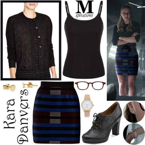 Kara Danvers &ldquo;Wake Up&rdquo; - 3x07Tory Burch Lace Front Cardigan in BlackProenza Scho