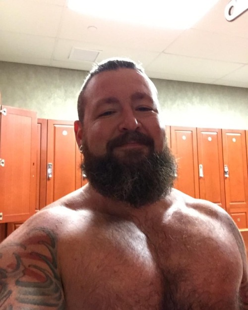 chadillacjax:  Moobie day ✅ #chesticles #chestday  #hairymuscle #musclebear #gaylifter #gaymuscle #inkedgays #tattedmuscle #beardlife #beardedmuscle #beardedgay #thickfit #teamthick  (at LA Fitness - FISHERS)