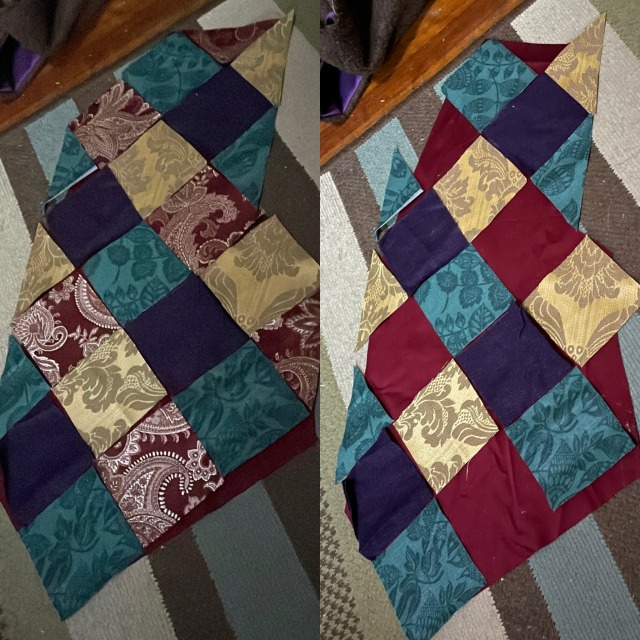 Okay is it possible to be too gaudy with mollymauk cause here’s my dilemma
I’m making his vest do I do the left side with 
