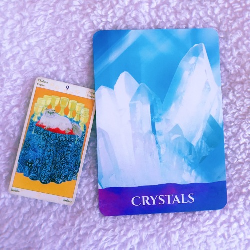 newhologram:2.22.21 Hologram TarotNine of Chalices + CrystalsEmotional fulfillment. It’s a fee