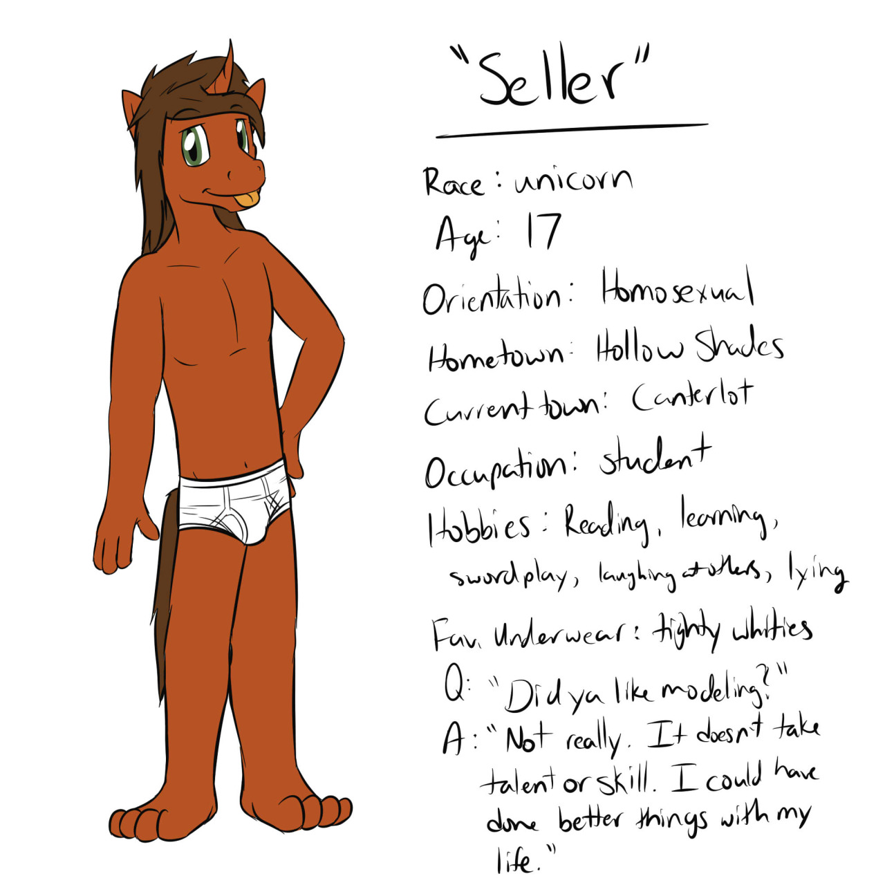 Meet Seller, cocky little shit this guy is.