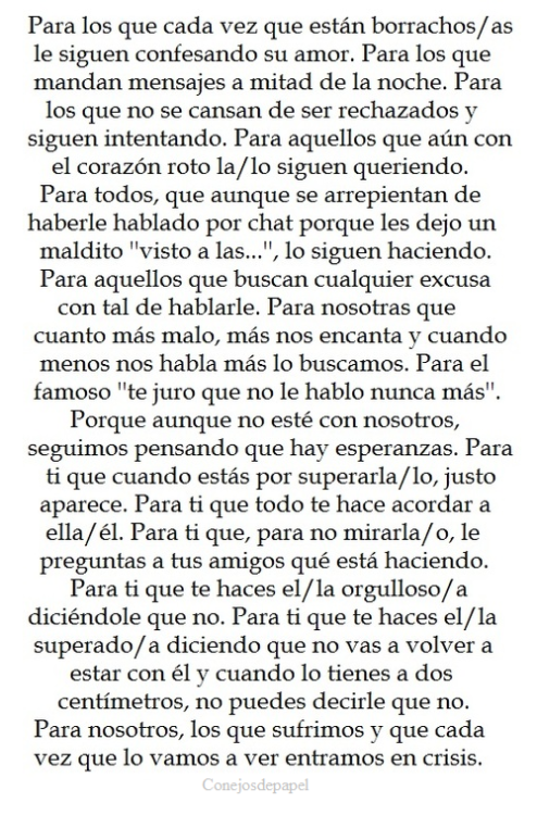 Lookporn:  Para los que tenemos la esperanza de que algún día volveremos a estar con esa persona que aún seguimos queriendo a pesar de todo.