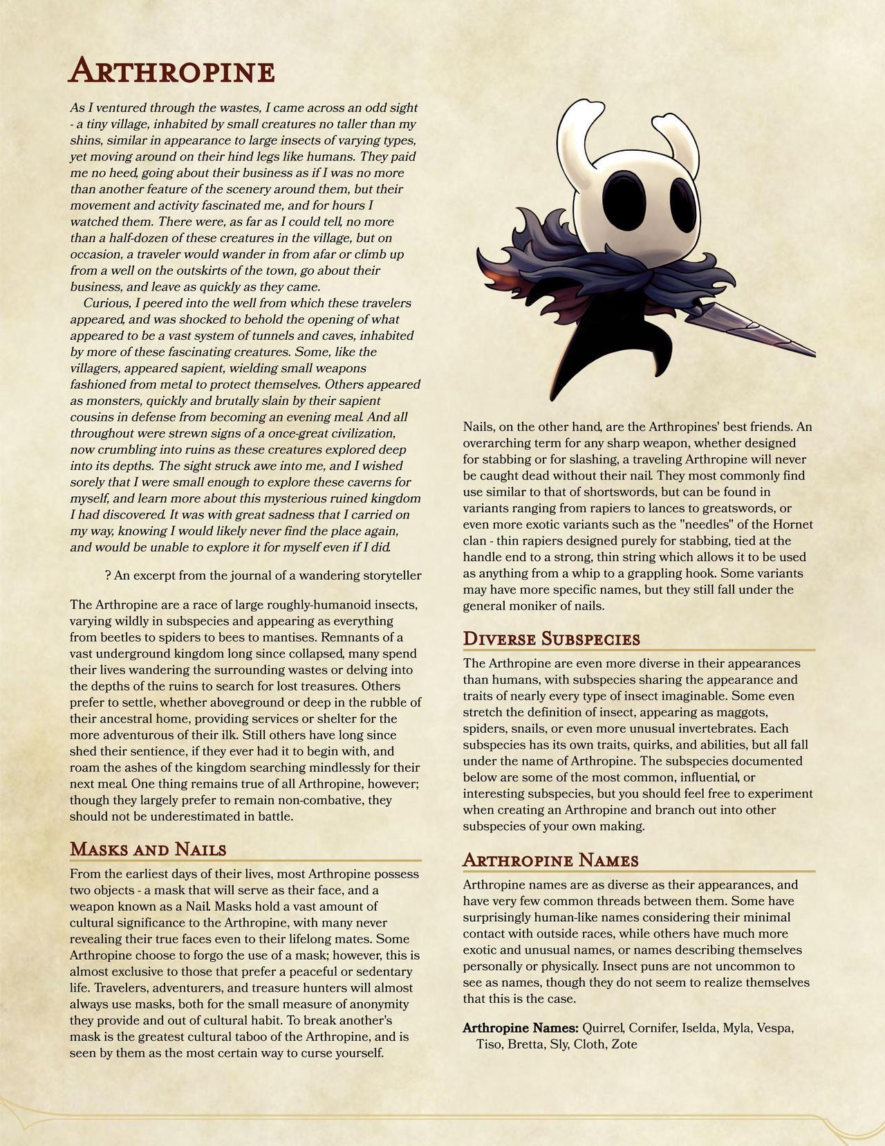 Hollow (5e Race) - D&D Wiki