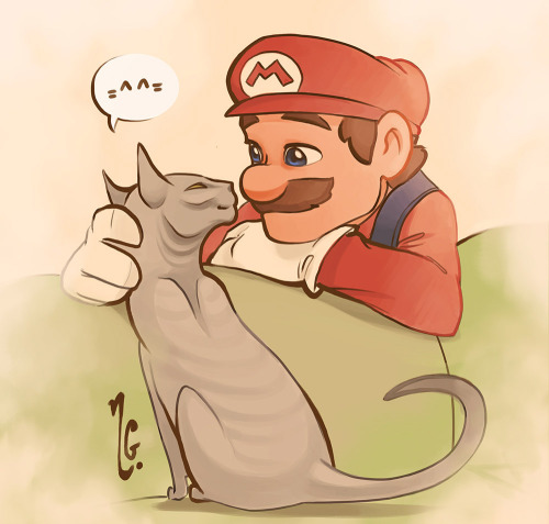 There's My Fan art Of Mobile Game Cat mario