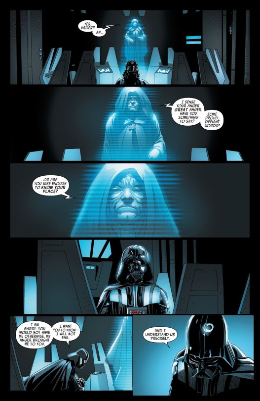 thefingerfuckingfemalefury: goluxexmachina:  thefingerfuckingfemalefury:  nerdornothing:  “Join me, and together we can rule the galaxy as father and son!” Darth Vader #6 (2015) 🖤  Please read the Star Wars comics okay they are so fricking good