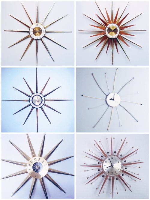 atomic-chronoscaph: 1960s-1970s Starburst Clocks