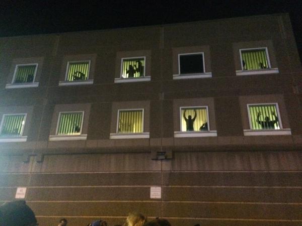 justice4mikebrown:  November 26 Inmates in Boston write Mike Brown’s name on their
