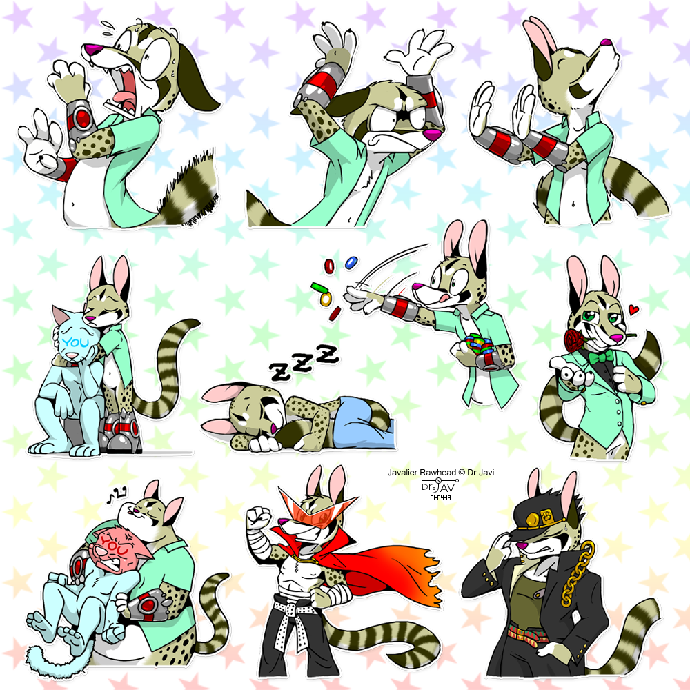drjavi: Ten more Telegram stickers for my pack. &lt;3