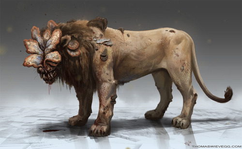 quarkmaster:   Cordyceps Lion by thomaswievegg  