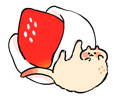 stickermoji: 🍓 ฅ(≚ᄌ≚)