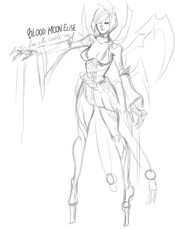 Some blood moon Elise quick sketch. I can