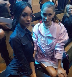 Bel-Hadid:   Jourdan Dunn And Bella Hadid Front Row At Kith S/S 2017  