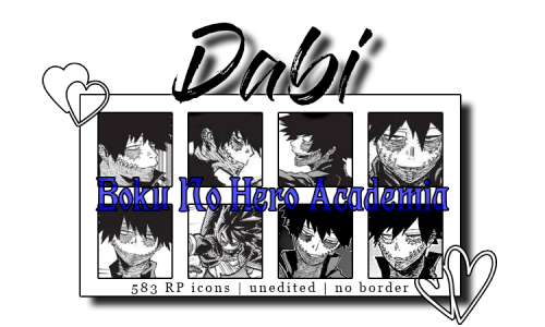 ⌠ 583 rp icons ⌡ - Dabi aka Todoroki Touya of BNHACharacter: Dabi aka Todoroki TouyaFandom: Boku No 