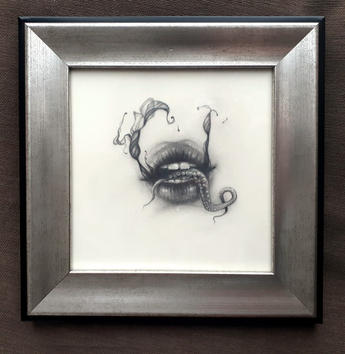 Userpic reference!LIES (aka Octolips)graphite on paper, framed all cute and silver(Drop me a line if