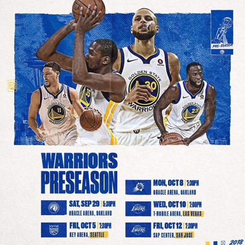 Our 2018 preseason schedule has arrived, #DubNation! Plenty of fun to be had on #WarriorsGround plus