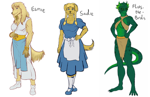 Check out my ladies!Some more of my old OCs that I’m repurposing into general ones.Esmie - A hound a