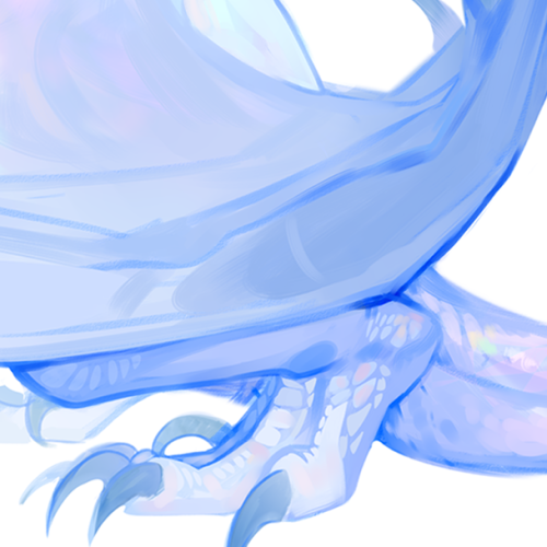 a blue dragon inspired by the snowy zone from Dragonflight’s preview + detail shots 