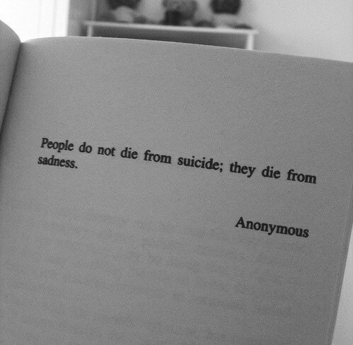 girlwith-the-brokensmile: suicide doesn’t fix sadness though