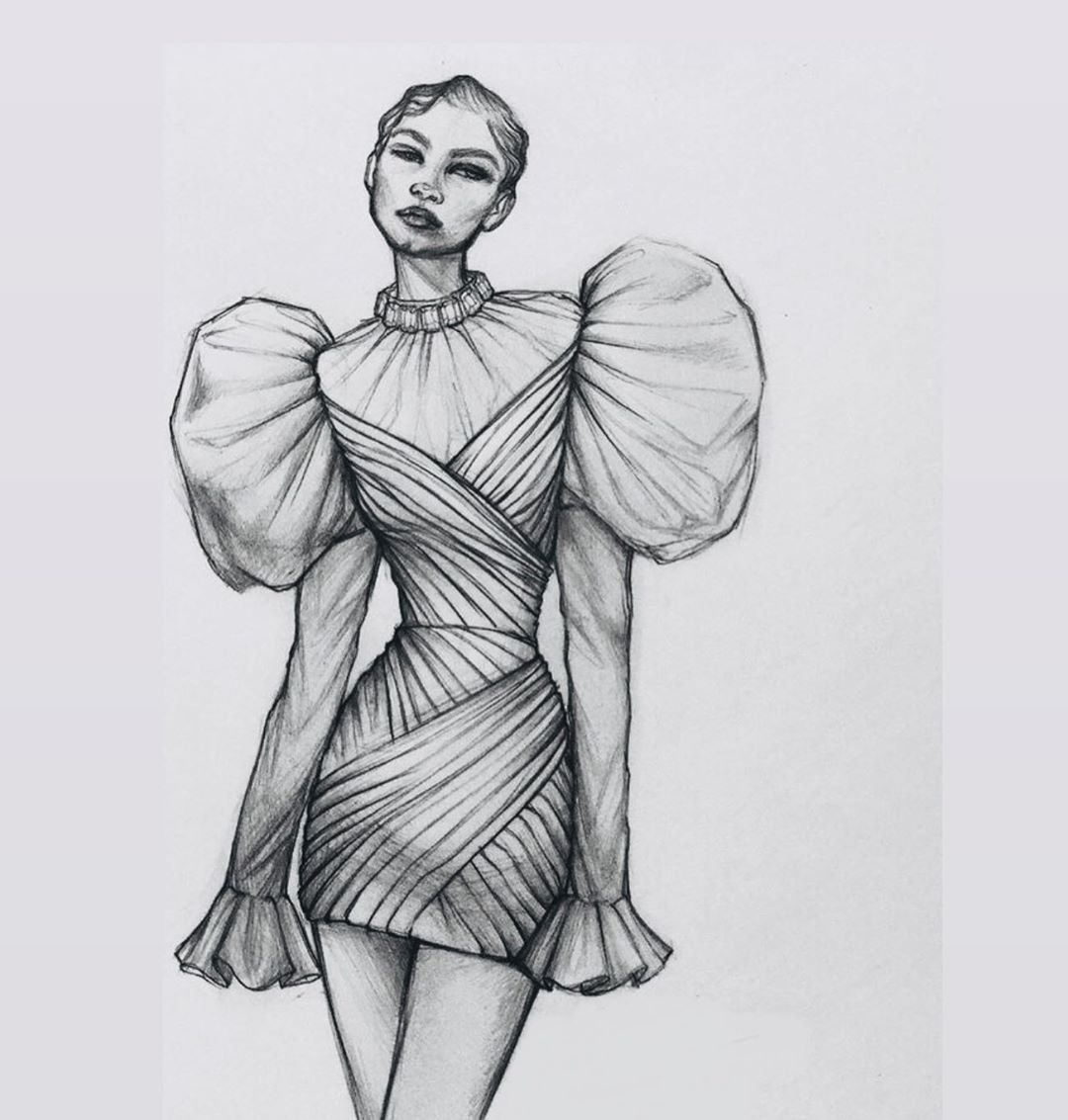 Design A Beautiful Dress, Pencil Sketch | lupon.gov.ph