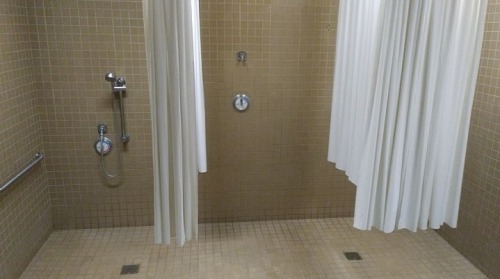 Men’s Locker room shower on second floor at Northwest Vista College community college San Antonio, T