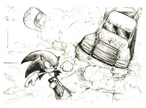 Concept Artwork Of City Escape, From Sonic Adventure 2.