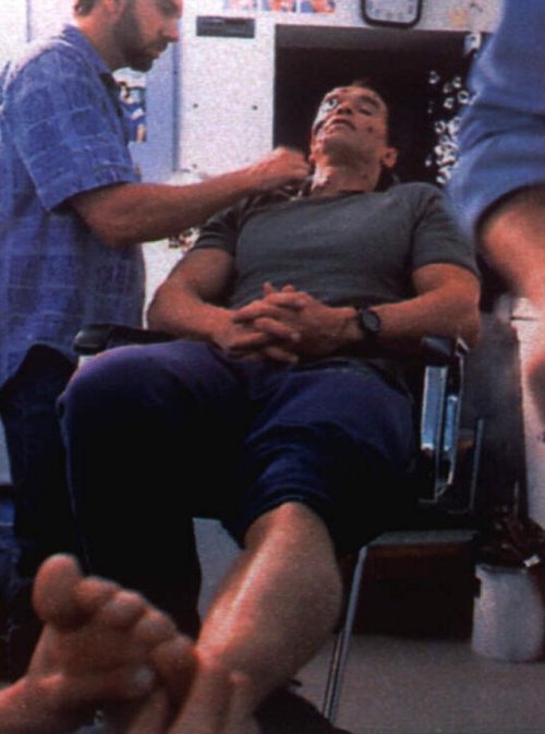  Arnold on the set of Terminator 2: Judgment Day.