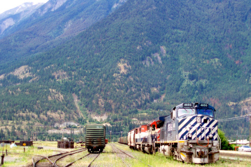 BC Rail Yard, Lillooet, British Columbia, Canada, 2006.BC Rail, owned by the province of British Col