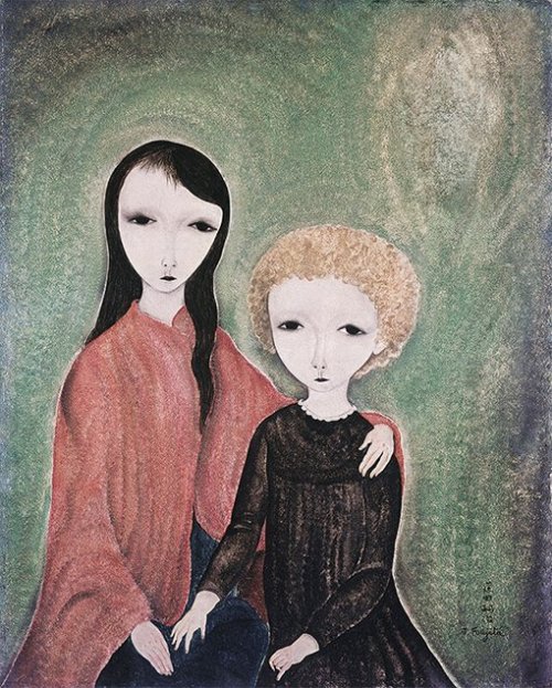 Tsuguharu Fujita “Two Girls” 1918 Petit Palais Museum, Switzerland
