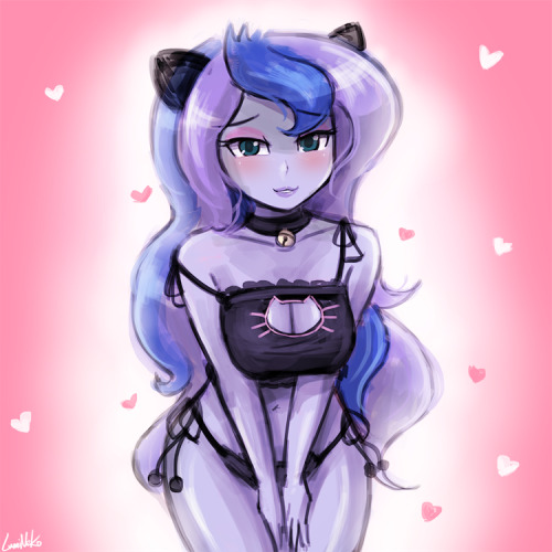 tehlumineko:  tehlumineko:  Let’s make this fun! If this post reaches a certain amount of notes, I will draw more characters wearing this lingerie!  There will be a poll associated with the amount of notes! [750 notes Poll Winner - Luna!] [1500 notes