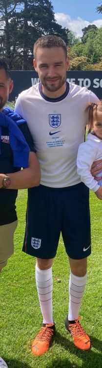 Liam last week at Soccer Aid’s training camp (x) - 14.06