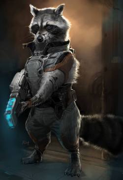 thedailysuperhero:  Rocket Raccoon concept