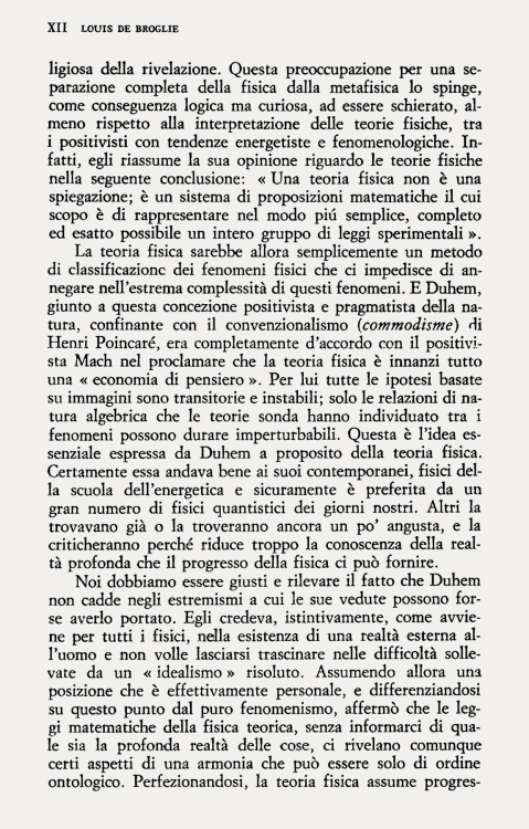 Louis de Broglie, La vita e l'opera di Pierre Duhem (1953), Foreword in Pierre Duhem, (1906-1914), L