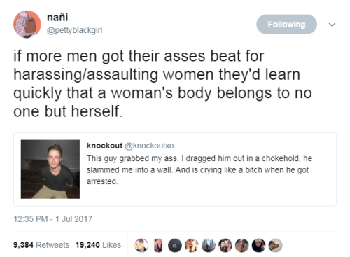 spaceshipsandpurpledrank: destinyrush: Don’t touch girls without permission! I support niggas gett