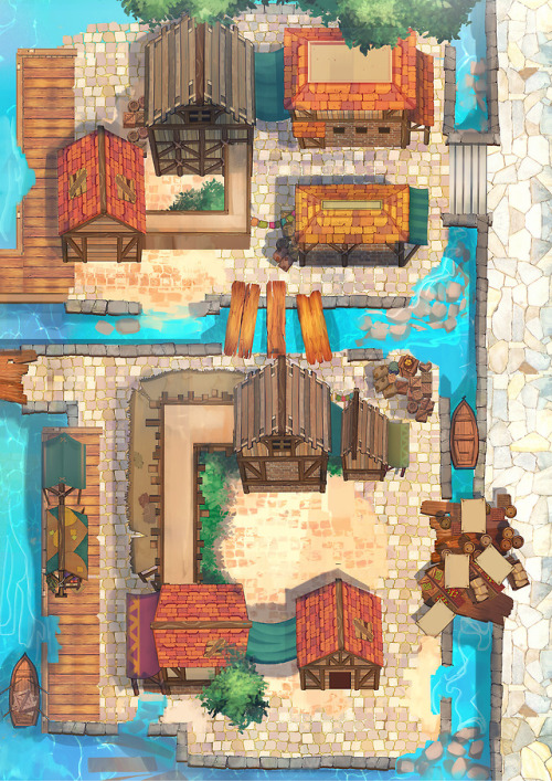 Hey everyone!More maps this week: a smuggler/pirate’s hideout, and their conveniently docked ship, a